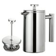 thumbnail image 2 of Stainless steel kettle,Pot 350ml/800ml/1000ml French Press French Press Coffee Stainless Steel Walled Maker Stainless Steel Coffee Maker Steel Walled Coffee Dsfen Huiop 1000ml, 2 of 6