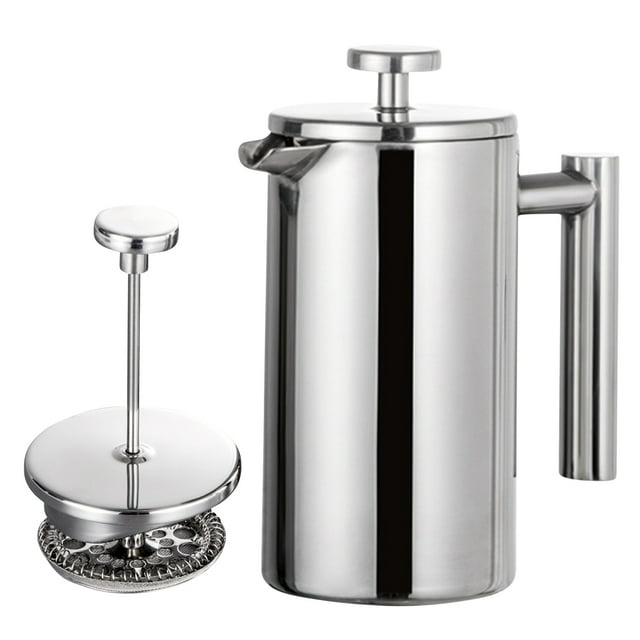 Cafetière à Pression Française 350ml800ml1000ml en Acier Inoxydable à Double Paroi, Cafetière Isolée