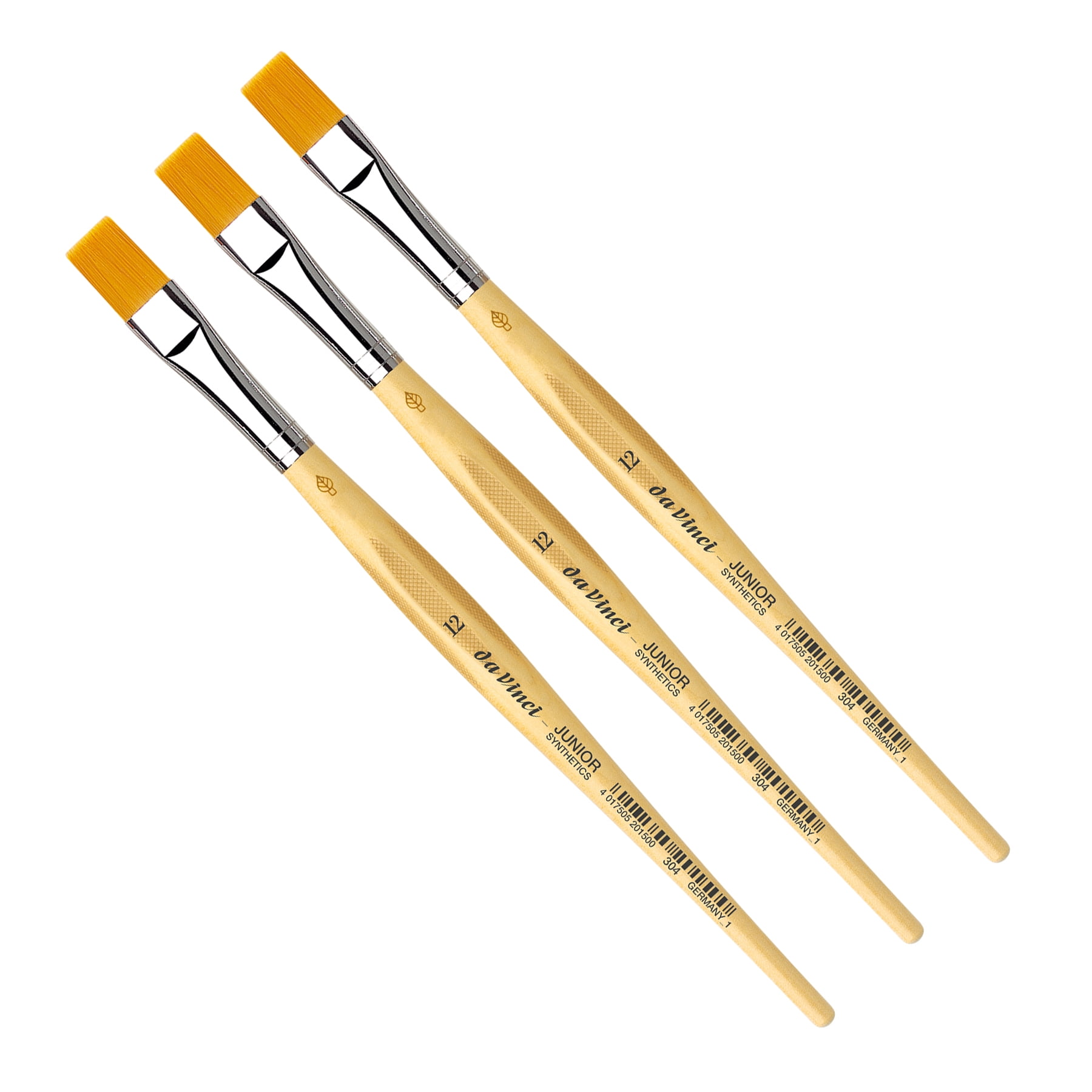 da Vinci JUNIOR Synthetics Student Brush, Synthetic, Tempera, Round, Series 304, Size 12, Pack of 3