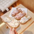 thumbnail image 1 of JDQJBZ Girls Summer Sandals Floral Print Bow Rhinestones Soft Sole Princess Beach Shoes, 1 of 5