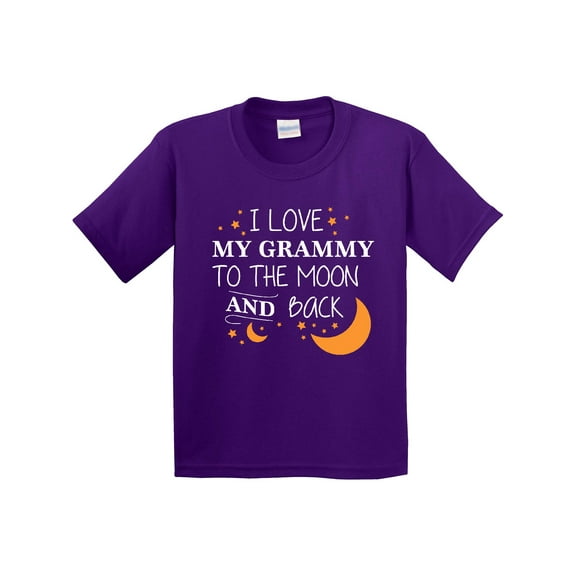 Inktastic I Love My Grammy to the Moon and Back Youth T-Shirt