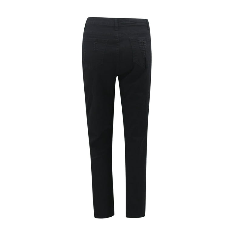 eczipvz Cargo Pants Women's Casual High Waisted Flare Leg Jeans Raw Hem  Bell Bottom Denim Pants Black,XL