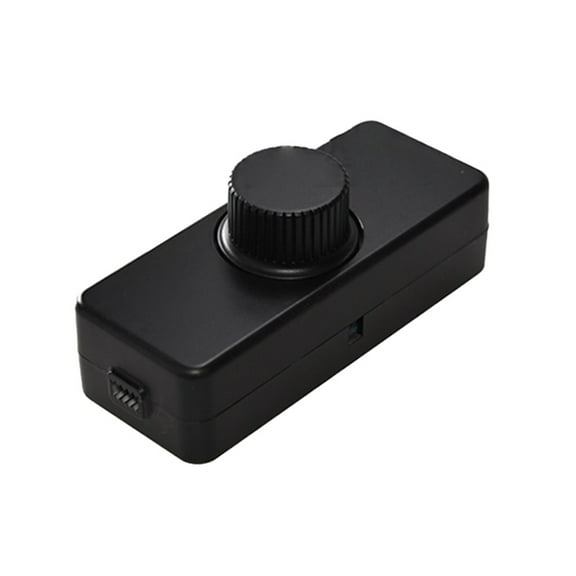 220-240V Inline Dimmer Switch With Built-In Rotary On/Off Knob Control Tool Black Smile Home