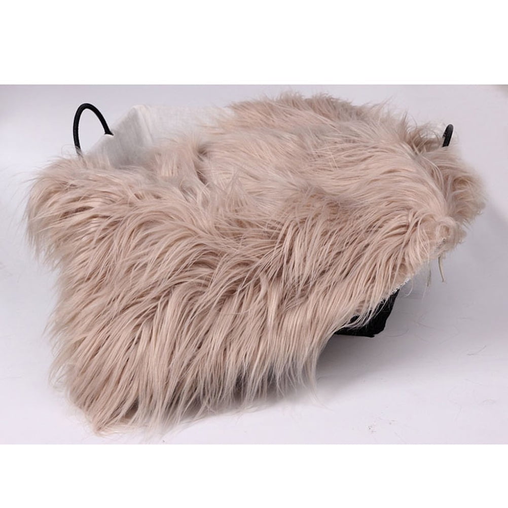 PIXNOR Baby Newborn Photography Photo Props DIY Soft Fur Photographic Mat Blanket Rug Light Grey