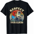 thumbnail image 1 of Respect Your Elders Retro Gaming Controller Humorous Gamer Top Tee,for unisex up to 3XL, 1 of 4
