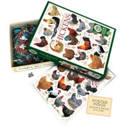 Cobble Hill 1,000 piece puzzle - Chicken Quotes - reference poster included