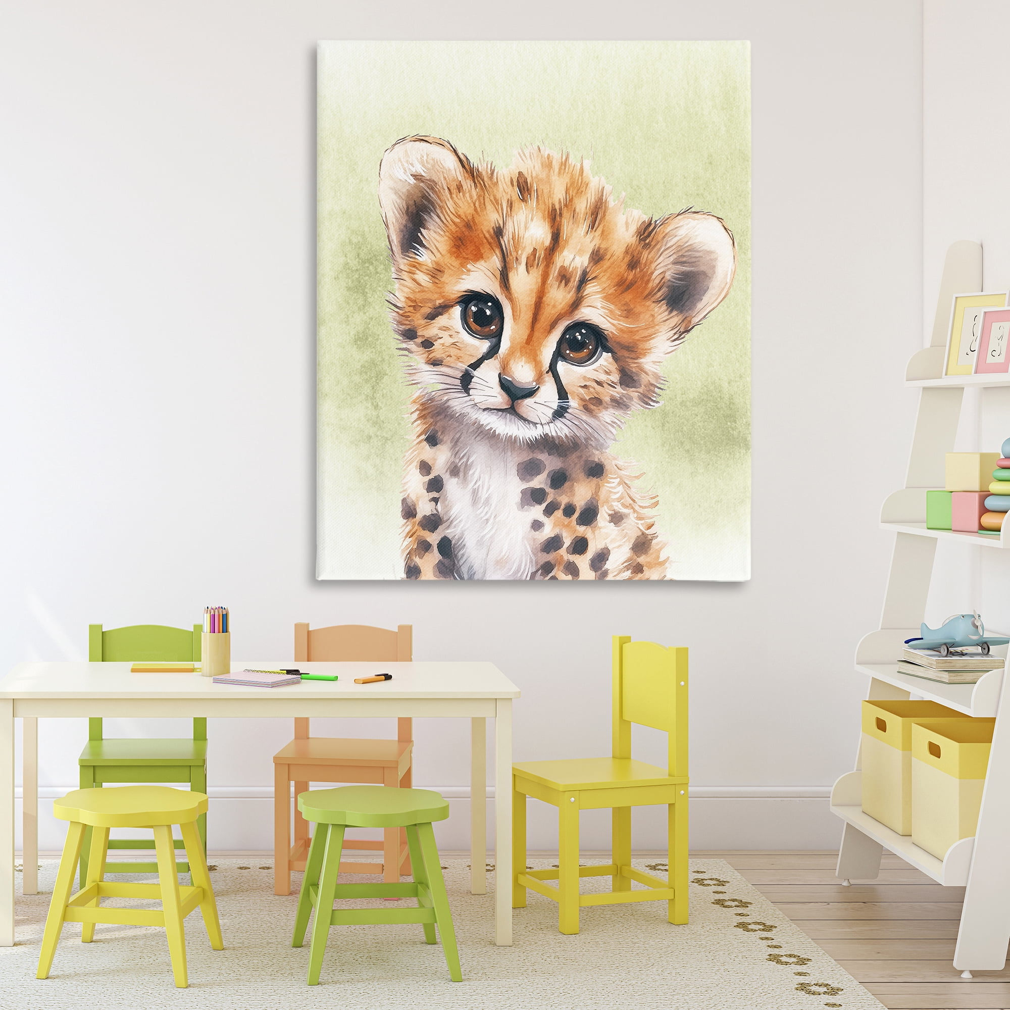 Stupell Industries Jungle Friends Baby Cheetah Canvas Wall Art, design by Christine Simpson Art