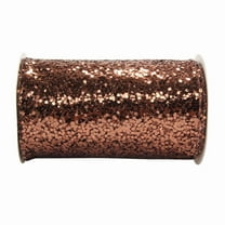 Copper Mesh Glitter Wired Ribbon for Christmas Tree 15.3cm x 10 Yards Mesh Sparkling Wired Ribbon for Gift Wrapping Wreath Party Crafts