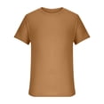 thumbnail image 2 of Men's Cotton Linen Henley Shirt Short Sleeve Casual Summer Band Collar Beach T-Shirts Button-up Solid T-Shirt, 2 of 5