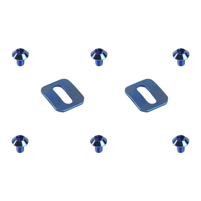 koolsoo 2Pcs Bike Self Locking Pedal Gaskets Beginners Spare Maintenance with Screws Blue