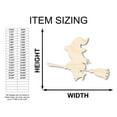 thumbnail image 2 of Unfinished Wood Cute Flying Witch Shape - Craft - up to 46" 18" / 3/4", 2 of 5