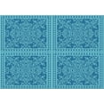thumbnail image 1 of Ahgly Company Machine Washable Indoor Rectangle Transitional Bright Turquoise Blue Area Rugs, 3' x 5', 1 of 7