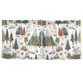 thumbnail image 6 of Ryvnso Wild Trees and Car Curtains Sets Short Curtain Rod Pocket Half Window Cafe Farmhouse Tier 2 Panels 57"W x 36"L, 6 of 7