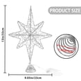 thumbnail image 3 of Decoración para árbol de Navidad DULEFUN Silver Star con 20 luces LED, 3 of 7