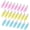 Translucent Pink Blue Yellow, variant on 24 Pcs Creaseless Hair Clips, No Bend No Crease Flat Hair Clips for Women – Hairdressing Pins for Bangs, Finger Waves, Makeup & Salon Hairstyling (Black/Pink/White)