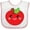 White and Pink, variant on Inktastic Smiling Apple Boys or Girls Baby Bib