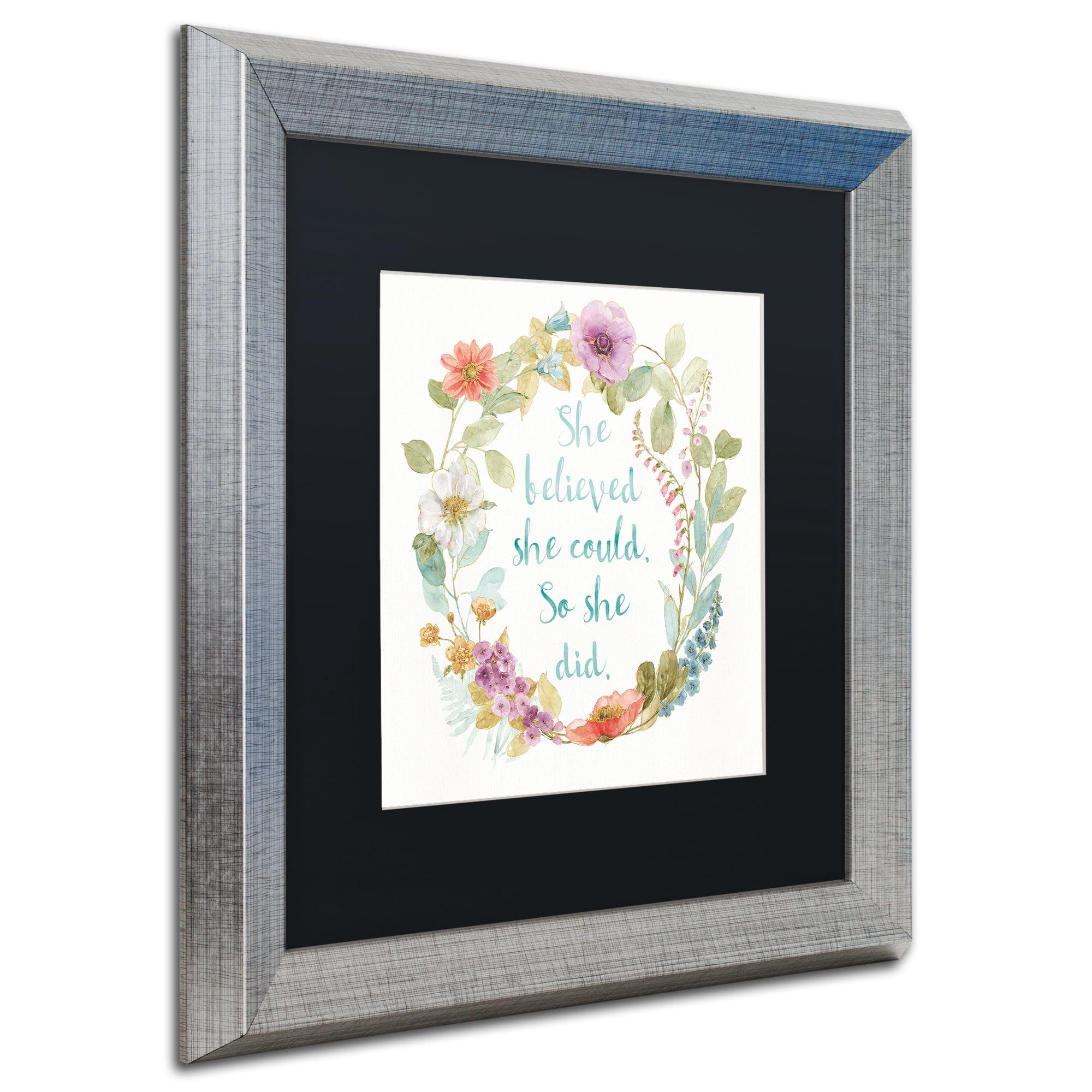 Lisa Audit 'Rainbow Seeds Wreath I' Matted Framed Art