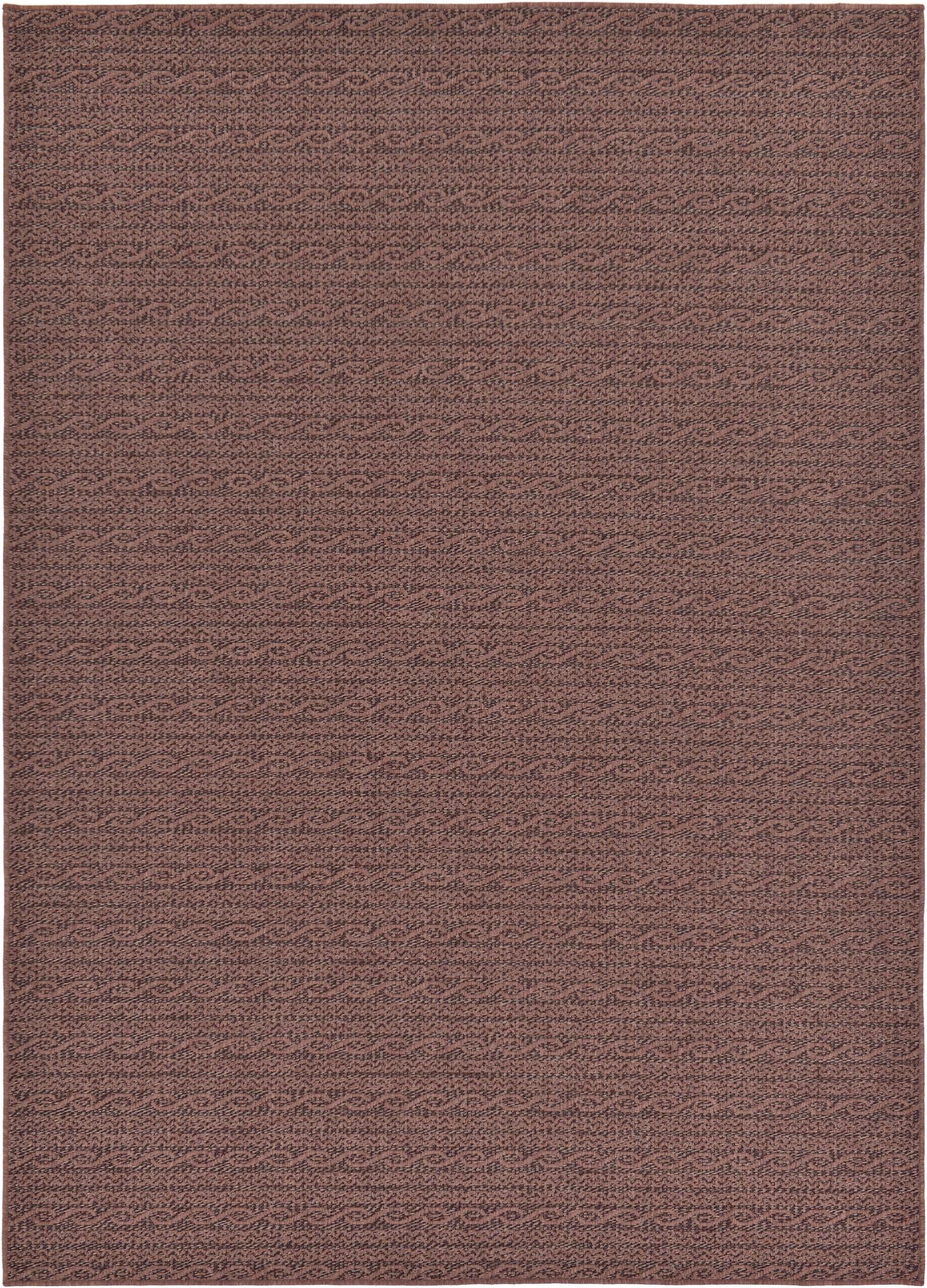 Unique Loom Outdoor Modern Collection Area Rug - Links (7' 1" x 10' Rectangle Brown/Black)