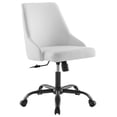 thumbnail image 1 of Modway Swivel Vegan Leather Office Chair, Black and White, 1 of 7