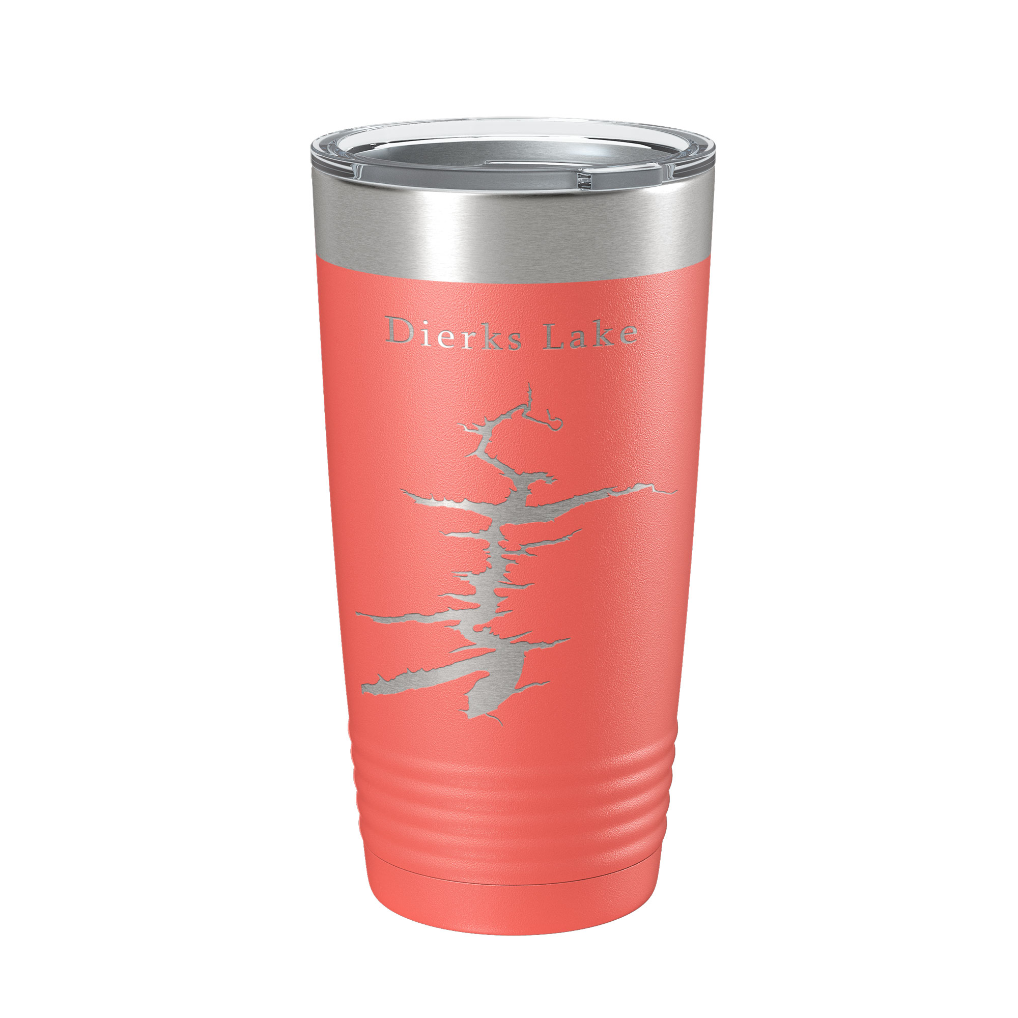 Dierks Lake Map Tumbler Travel Mug Insulated Laser Engraved Coffee Cup