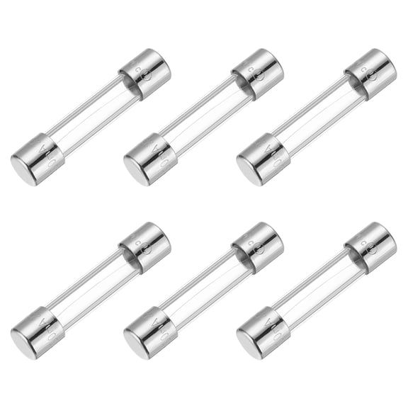 Uxcell 0.5A 250V Glass Fuse 5x20mm Time Delay Fuse UL Listed Slow Blow Fuse for Home Appliances(Pack of 6)