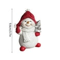 thumbnail image 2 of 1PCS Snowman Figurines, Christmas Statue Snowman Figurine Resin Snowmans Christmas Decorative Statues Miniature Sculpture Tabletop Ornament for Home Indoor Outdoor Holiday Party Centerpieces, 2 of 6