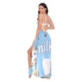 thumbnail image 3 of FORMRS Womens Beach Sarong Semi-Sheer Bikini Wrap Skirt Swimsuit Cover-ups, Milk and Cookies, 3 of 7