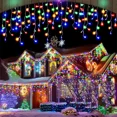 thumbnail image 3 of Cortina de luces LED navideñas para exteriores, impermeables, de 3 a 40 m, con forma de carámbano, para calle, jardín, casa, centro comercial, luces decorativas para aleros, 3 of 5