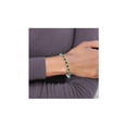 thumbnail image 3 of 10.50 Carat (Ctw) Lab Created Emerald Bracelet in 14K White Gold with Diamonds for Women, 3 of 4