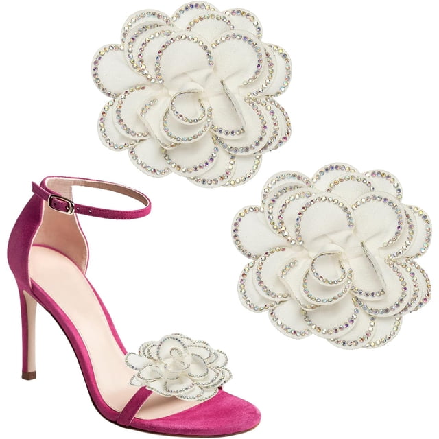 Decorative Shoe Clips, Removable Bow Clip Flower Rhinestone Charms for Women Dress High Heels Accessories