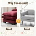 thumbnail image 5 of Villeston 110" U Shaped 4-Seat Chenille Sectional Sofa for Living Room, Modular Sofa Sleeper with Double Chaise & Memory Foam，Wine Red, 5 of 7