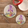 thumbnail image 2 of FREEAMG Easter Gnome Heat Resistant Trivets Potholders 2PCS,Round Cotton Weave Handmade Pot Holder, Non-Slip Hot Mats Kitchen Dining Plate Mat45, 2 of 7