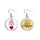 thumbnail image 1 of Quote Rojo mantener la calma y amor Pendiente del lóbulo de la joyería del pendiente de la hoja del otoño Unbranded M, 1 of 3