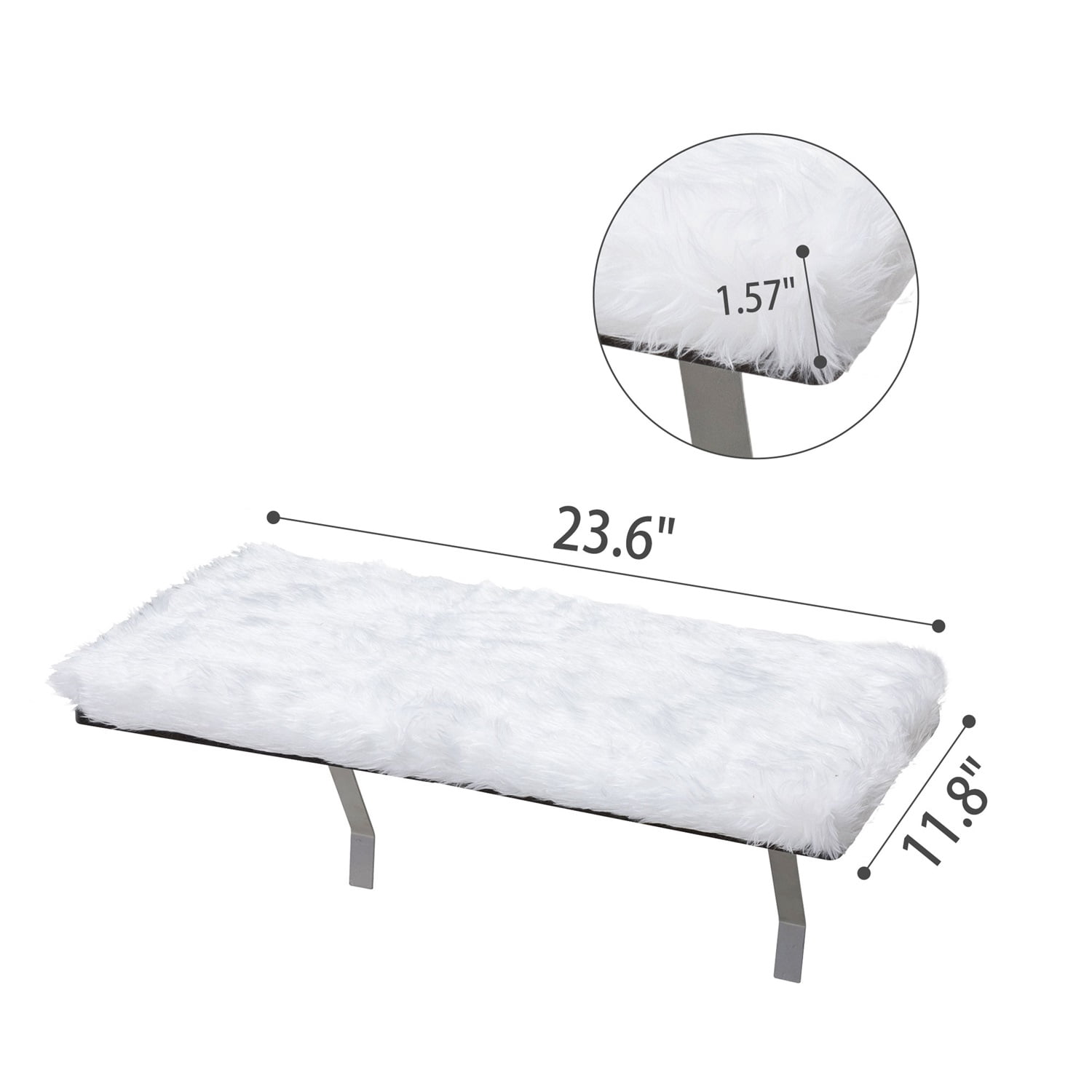 Pefilos 13" Cat Window Perch Bed And Cat Hammock for Indoor Kitty Cat Nest Perch, White