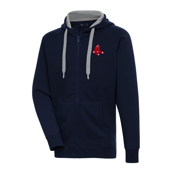 Men's Antigua Navy Boston Red Sox Big & Tall Victory Full-Zip Hoodie Jacket