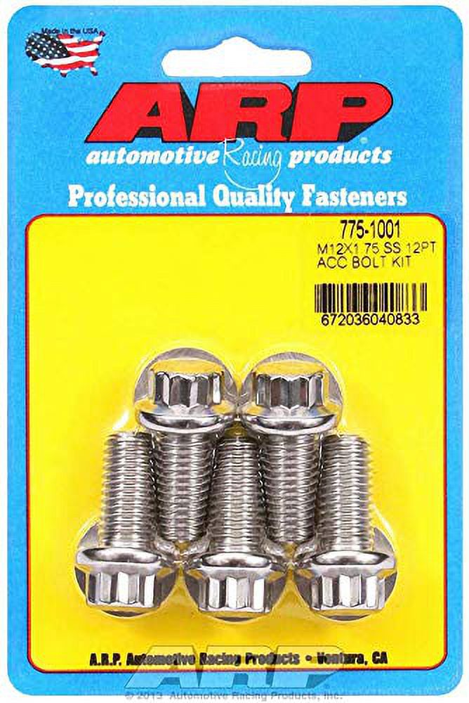 Arp S/S Bolt Kit - 12pt. (5) 12mm x 1.75 x 25mm