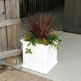 thumbnail image 3 of Mayne Fairfield Grand Pot de Fleurs Carré en Plastique pour Extérieur, Blanc, 3 of 6