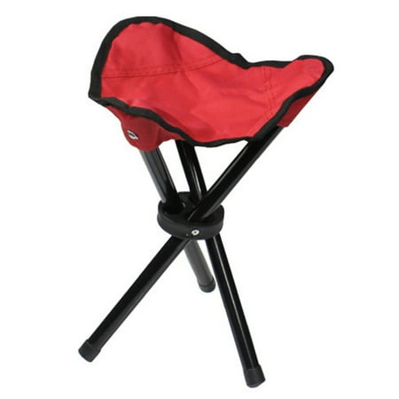 Red Outdoor Chairs For Sale Tripod Folding Slacker Chair Portable Light weight Fishing Seat Stool For Camping Hiking Gardening Red ()