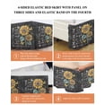 thumbnail image 6 of Retro Sunflower Wrap Around Bed Skirts for Queen Bed 16" Drop,Bed Skirt with Adjustable Elastic Belt Dust Ruffle Bed Valance for Bedroom Hotel Spring Summer Farmhouse Floral Butterfly Bed Frame Cover, 6 of 7