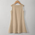 thumbnail image 4 of WOYY Big Girls Eyelet Sundress Solid Summer Casual Tank Dress with Pocket, Sizes 3-14, 4 of 4