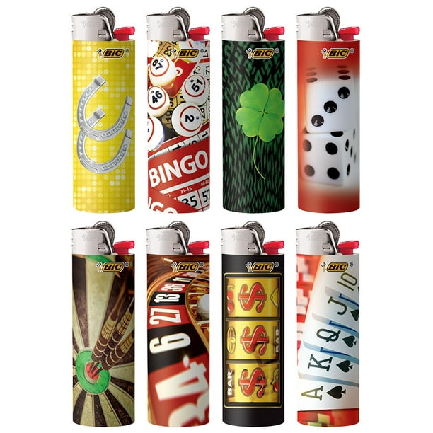 BIC Special Edition Casino Series Lighters, Set of 8 Lighters Walmart