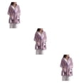 thumbnail image 2 of Transemion Restez au Chaud avec Style avec Veste de Lit en Molleton Doux à Boutons Veste de Lit en Molleton Doux à Boutons avec Poches Polyester Chaud et Confortable Rose 3ensemble, 2 of 6