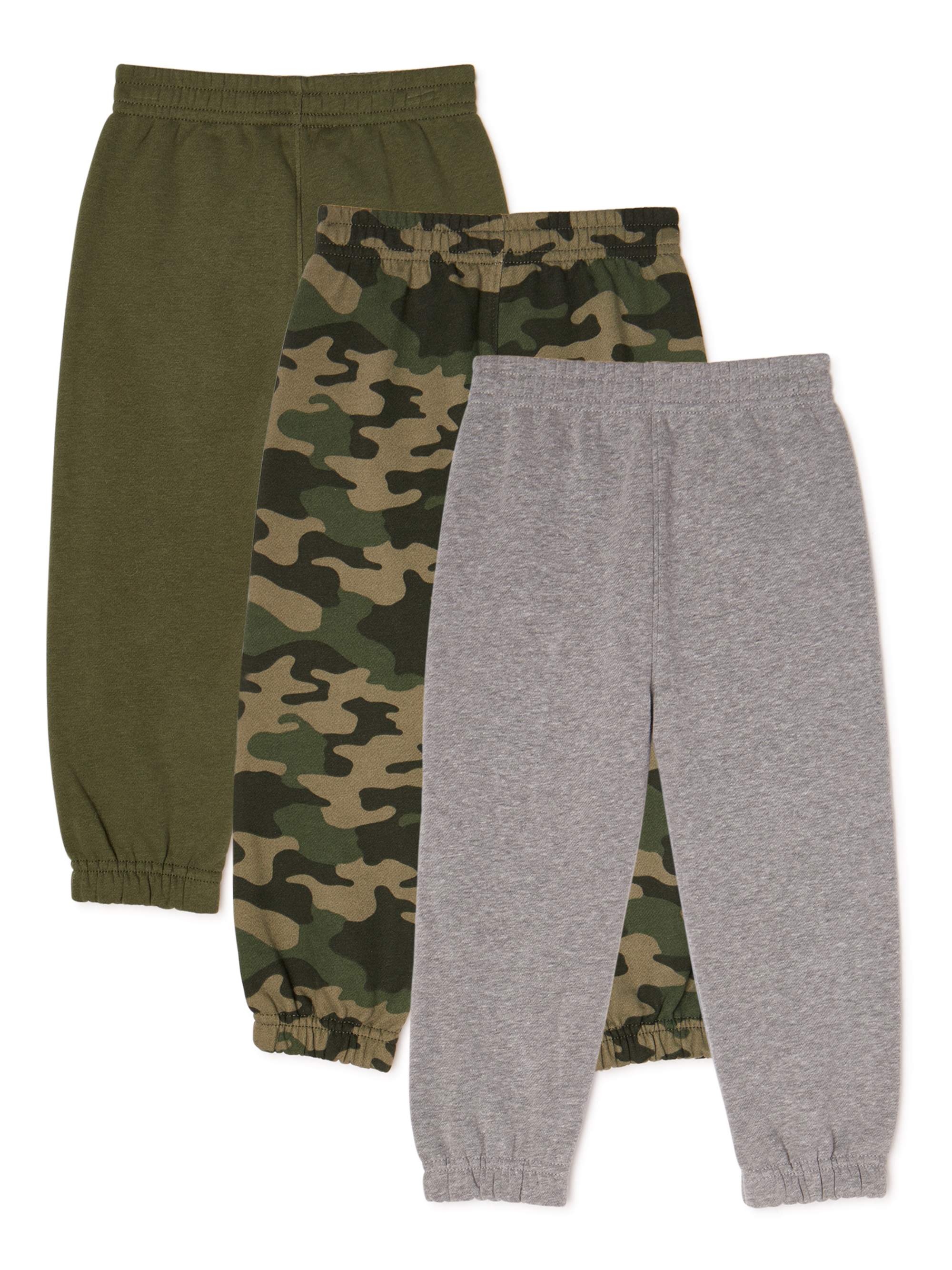 Garanimals Baby and Toddler Boy Fleece Sweatpants Multipack, 3Pack