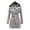 a-Light Gray82147, variant on FINALGANG Women's Coat Autumn Winter Solid Color Plaid Lined Hooded Coat With Belted Waist Long Sleeve Button Front Sleek Versatile Coat For Casual Daily Streetwear Activities Casual Outerwear
