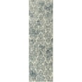 thumbnail image 2 of 2' x 7' Ivory or Blue Ancient Viscose Runner Rug, 2 of 2