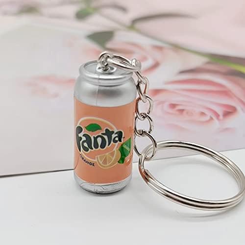 GHSDFBB Imitation Coke Beer Cans Keychain Men Creative Trinket Couple Cool Tide Bag Backpack Car Key Pendant Keyring Gift