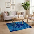 thumbnail image 3 of ODIKA 4'x6' Washable Area Rug Octopus Abstract Swirling Tentacle Wave Nautical Navy Animals Refined Structured for Dorm Room, Small Living Room, Stain Resistant Low Profile, Easy Care, 3 of 7