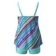 thumbnail image 5 of Gibobby Trajes de Baño para Mujer Trajes de baño de talla grande para mujer Trajes de baño de dos piezas Control de barriga Torso largo Camisetas sin man(Azul claro,G), 5 of 5