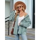 thumbnail image 5 of Blusas Informales de Larga Extragrandes con Botones y Cuello Halter para Mujer Verde L, 5 of 9