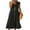 Black, variant on Kupretty Womens Vintage Cotton Linen A-line Dress Summer Casual Button Down V-neck Midi Dress Plus Size